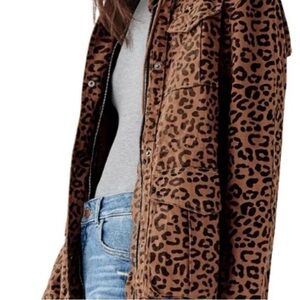 DL1961 Brown Leopard-Print Utility Jacket